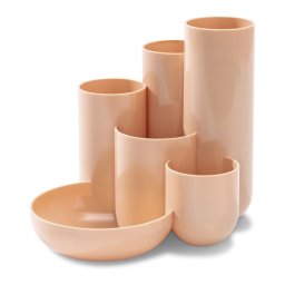 Accesorii birotica Suport pentru instrumente de scris HAN Campus, 5 compartimente - orange pastel