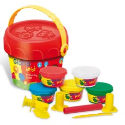 Articole pentru scoala Kit plastilina 5 culori X 100 grame + ustensile modelaj, GIOTTO be-be