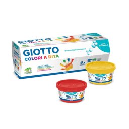 Articole pentru scoala Tempera lavabila, pentru pictura cu mana, 6 culori x 100ml/set GIOTTO Dita Finger Paint