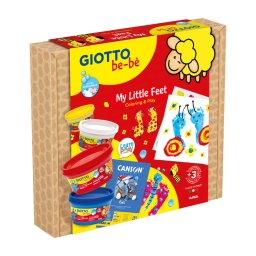 Articole pentru scoala Tempera lavabila, pentru pictura cu mana, 4 culori x 100ml/set+ Album A5 GIOTTO be-be My Little Feet
