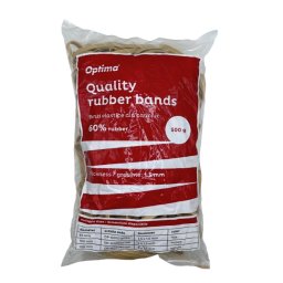 Accesorii birotica Elastice pentru bani, 60% cauciuc, 500gr./punga, D 70, grosime 5mm x 1.5mm, Optima - natural