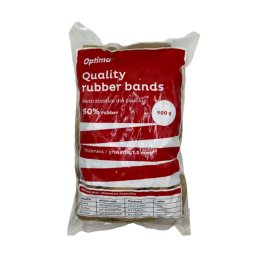 Accesorii birotica Elastice pentru bani, 60% cauciuc, 500gr./punga, D 80, grosime 8mm x 1.5mm, Optima - natural