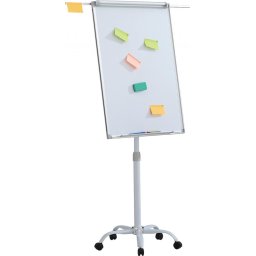 Accesorii birotica Flipchart magnetic, 100 x 70 cm, cu brate laterale, cu rotile, Office Products