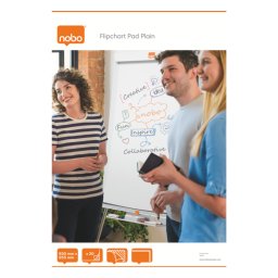 Accesorii birotica Hartie pentru flipchart NOBO, 65x95.5 cm, 20 coli, simpla