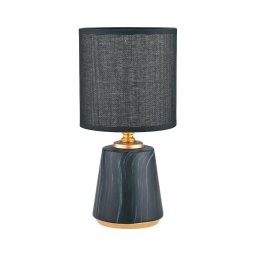 Lampă de masă Zuma Line HS8605-BL 1xE14/40W/230V negru/auriu/decor marmorat