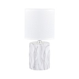 Lampă de masă Zuma Line HS8603-WH 1xE14/40W/230V alb/decor marmorat