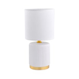 Lampă de masă Zuma Line HS8720-WH 1xE14/40W/230V alb/auriu