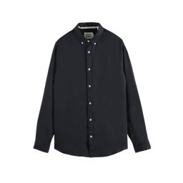 SCOTCH & SODA Cămaşă Linen Ls Button-Down 179188 SC001 black