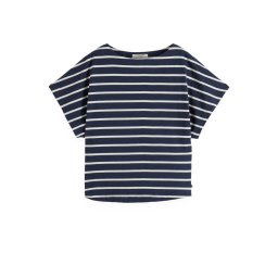 SCOTCH & SODA T-shirt Slash Neck Jersey U9A00682T SCV432 midnight blue/ soft ice