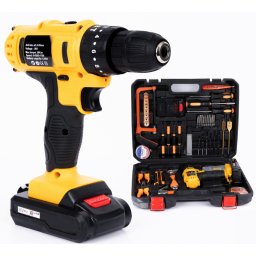Trusa Bormasina cu percutie 2 acumulatori 24 V 6A + accesorii 110 PIESE