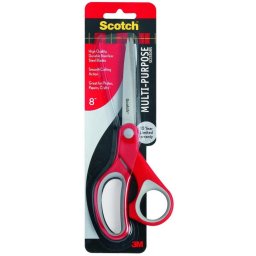 Accesorii birotica Foarfeca ergonomica, 20.5cm, cu rubber grip, 3M - SCOTCH Office - rosu/gri