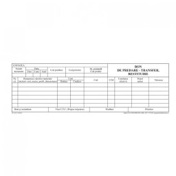 Bon predare transfer restituire, format A5, 100 coli/carnet