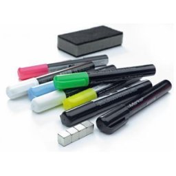 Accesorii birotica Starter set Pro pentru table din sticla (8 markere, 4 magneti, 1 burete magnetic), SMIT