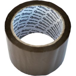 Accesorii birotica Banda adeziva 75mm x 66 y, 43 microni, Optima - maro
