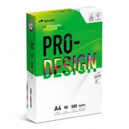 Hartie A4, satinata, Pro-Design, clasa A++, 90 gr./mp, 500 coli/top - alba