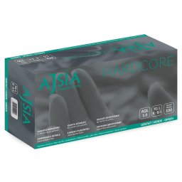 Manusi nitril AJSIA Hard Core, unica folosinta, nepudrate, 0.15mm, 100 buc/cutie - verzi-marime 2XL