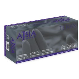 Manusi nitril AJSIA Tenax, unica folosinta, nepudrate, 0.09mm, 200 buc/cutie - albastru cobalt - XL