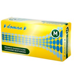 Manusi latex nepudrate,unica folosinta, Doman,100 buc/cutie - marime M