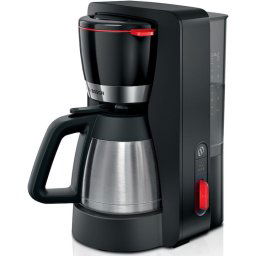 Cafetiera Cafetiera 1.1 l, cana termos cu pereti dubli, sistem antipicurare, oprire automata, rezervor de apa detasabil, cu sistem de mentinere la cald,Negru