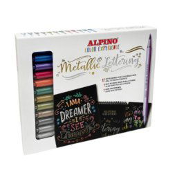 Set caligrafie 12 markere metalice cu 2 capete, ALPINO Color Experience