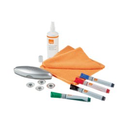 Accesorii birotica Kit pentru tabla NOBO din sticla, 4 markere,burete, laveta, spray curatare 250ml, 4 magneti