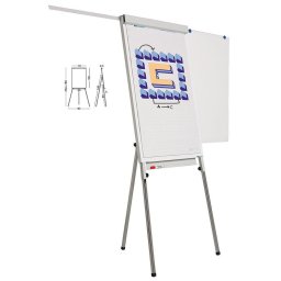 Accesorii birotica Flipchart magnetic, 105 x 70 cm, cu brate laterale, SMIT Standard Plus