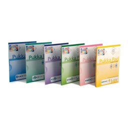 Blocnotes A4, 50 file, 80g/mp, hartie verde, coperti carton, PUKKA Colour - dictando