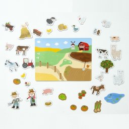 Joc educativ cu puzzle magnetic, Mica Ferma