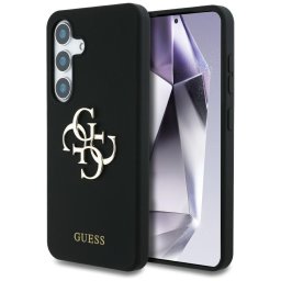 Husa Husa pentru Samsung Galaxy S25 - Guess Silicone 4G Big Metal Logo (GUHCS25SS4SMDK) - Black