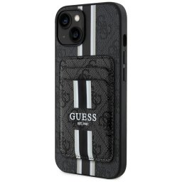 Husa Husa pentru iPhone 15 - Cardslot 4G Stripes MagSafe (GUBPHCP15SP4RPSK) - Black