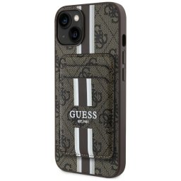 Husa Husa pentru iPhone 15 - Cardslot 4G Stripes MagSafe (GUBPHCP15SP4RPSW) - Brown