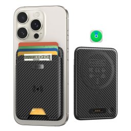 Portofel telefon ESR cu functie stand birou, model Carbon Fiber