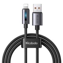 CA-5660 Cablu USB-A la Lightning cu lumina intermitenta 1,2 m (negru)