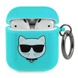 Husă Karl Lagerfeld Choupette pentru AirPods 1/2 – Albastru