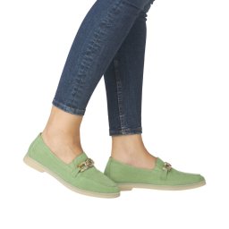 Pantofi dama casual, Remonte D2F00-52 din piele naturala, verde