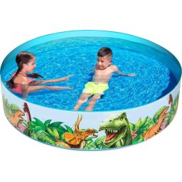 Piscina copii cu perete rigid 183x38 cm Multicolor