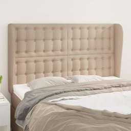 Tablie pat cu aripioare cappuccino 147x23x118/128 cm piele eco GartenMobel Dekor