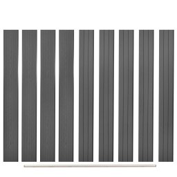 Placi de schimb pentru gard, 9 buc., gri, 170 cm, WPC GartenMobel Dekor