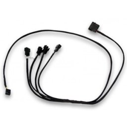 Cablu Splitter 1-to-4 PWM EK Water Blocks EK-Cable de la 4-pini PWM la 4x4-pini PWM, 40cm, alimentare molex sursa, 3831109867808