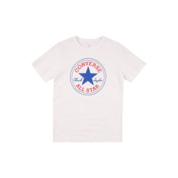 CONVERSE Tricou 'Chuck' albastru / roșu pepene / alb murdar
