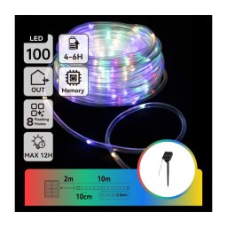 Aigostar - Ghirlandă solară LED 100xLED/8 funcții 12m IP65 multicolor