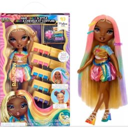 Rainbow High: Păpușă coafabilă și set cu cretă pentru păr