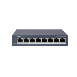 Switch 8 porturi Gigabit Hikvision DS-3E1508-EI(V2), L2, Smart Managed, 8 ×gigabit RJ45 porturi, switching capacity 16 Gbps, network topology management, alarm push, network health monitor, material metal, dimensiuni: 170 mm × 27.6 mm × 93.1 mm, greutate: