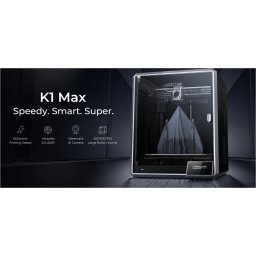 Imprimanta 3D Creality K1 MAX, Tehnologie FDM, viteza printare 600mm/s, Precizie 100 +/-0.1mm, Diametru filament: 1.75mm, tip filament compatibil: ABS/PLA/PETG/PET/TPU/PA/ABS/ASA/PC/PLA-CF/PA-CF/PET-CF, Transfer fisier: USB drive,WIFI temperatura duza:300