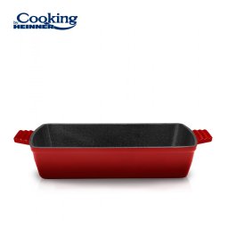 TAVA FONTA EMAILATA, 33x23x7 CM, RED LINE, COOKING BY HEINNER