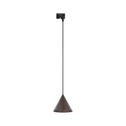 Lustră pe cablu pentru sistem de șină CONO 1xE27/15W/230V negru/maro