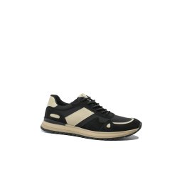 Teniși bărbați Otter combo negru cu bej, textil și piele naturală OTR660005-41 EU