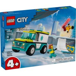 LEGO® City 60403 - Ambulanta de urgenta si practicant de snow-boarding