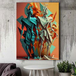 Tablou Canvas Modern Abstract - 3D Quilling couple