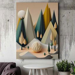 Tablou Canvas Modern Abstract - 3D Quilling landscape
